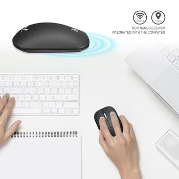 

Silent Mouse Laptop Business Office Wireless Mouse Computer Bluetooth Mouse Ergonomic Mouse 2.4G USB Optical Mice for Laptop PC