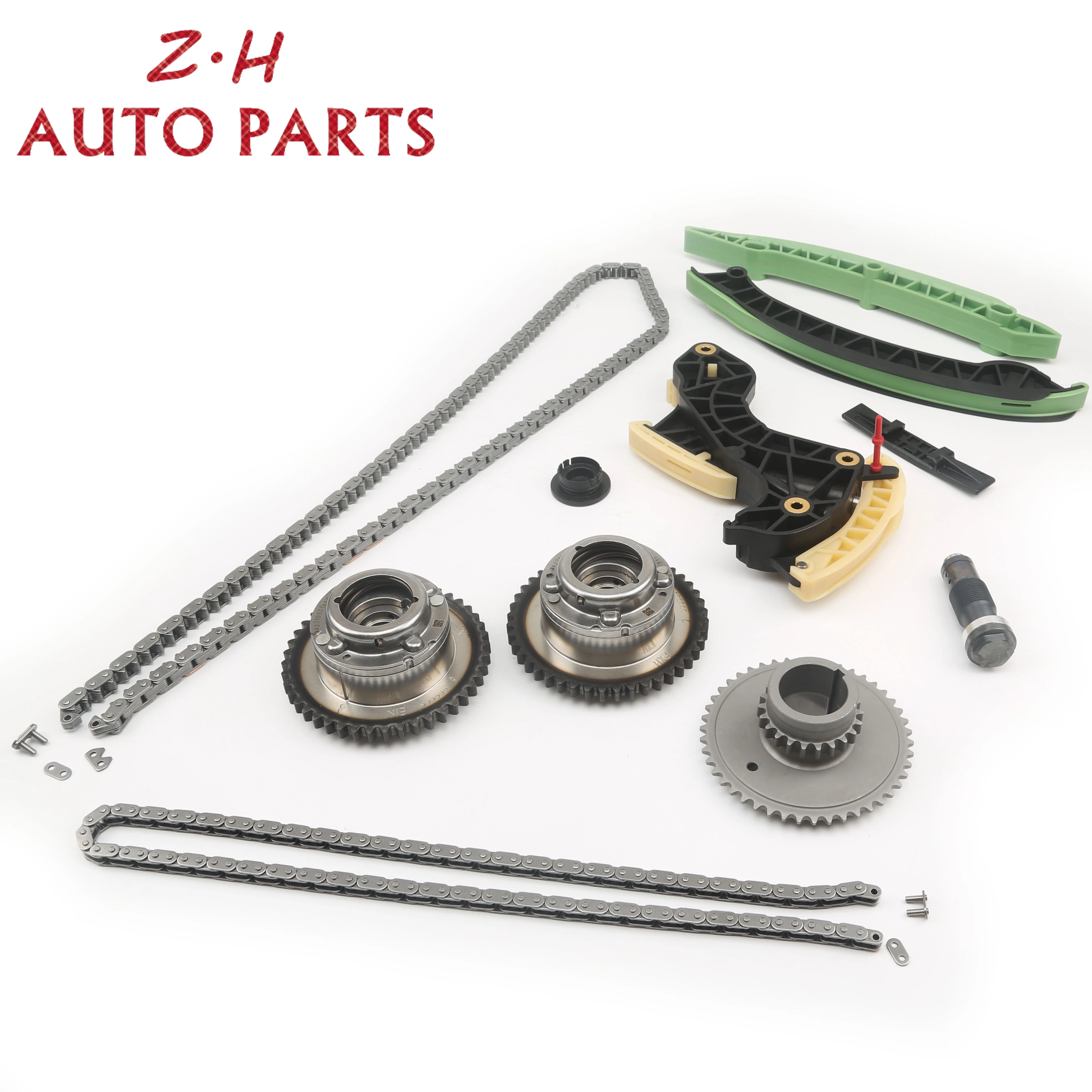 New Timing Chain Kit&Camshaft Adjuster Gear For Mercedes M271 C200 SLK