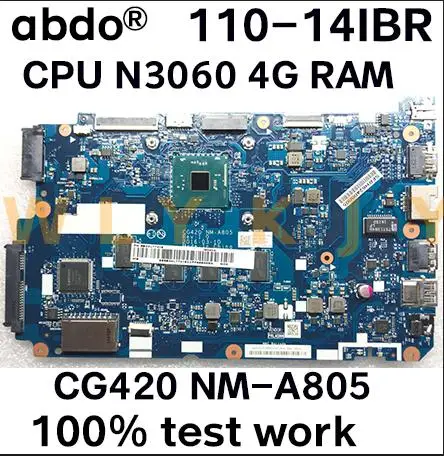 Для Lenovo 110-14IBR Материнская плата ноутбука 80T6 80UJ CG420 NM-A805 PN: 5B20L77416 5B20L77418 с