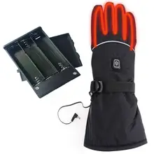 Перчатки с подогревом Электрический зимние теплые перчатки 3 уровня Контроль температуры грелка для рук для Лыжный Спорт Велоспорт шлем для езды, катания на лыжах без Батарея