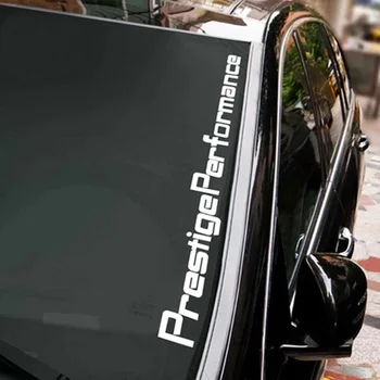 

55 x 6CM Red/White Prestige Performance Graphic Front Windshield Decor Stickers Auto Door Customized Decal Sport Styling