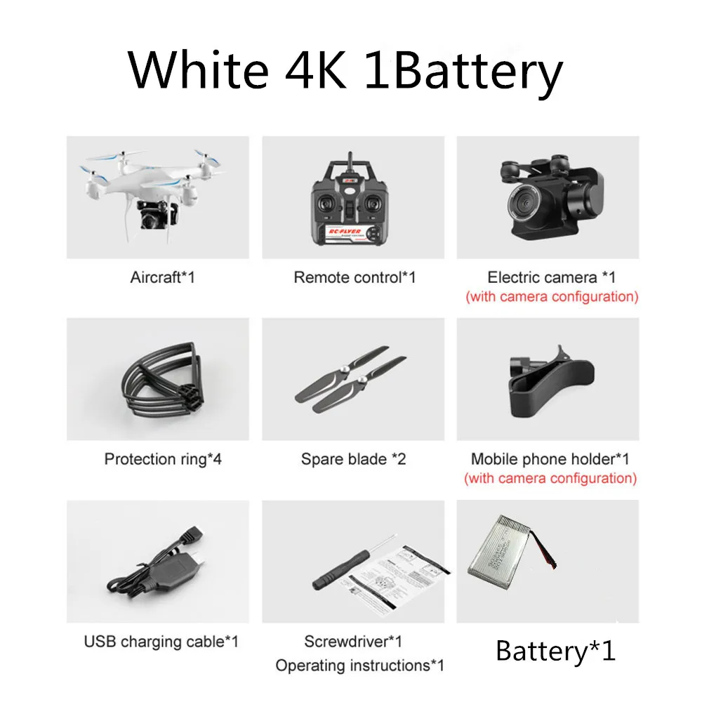 RC Квадрокоптер S32T Дрон 4K HD ESC широкоугольная камера Wi-Fi FPV высота холдинг селфи дроны Профессиональный 25 мин Время полета - Цвет: white 4K 1B