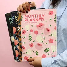 

2022 New Big Floral Monthly Planner Undated Month Agenda A4 Journal Scheduler Gift 38P
