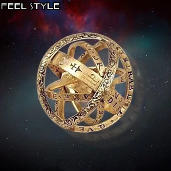 

2019 Astronomical Sphere Ball Ring Cosmic Finger Ring Couple Lover For Men Jewelry Dropshipping