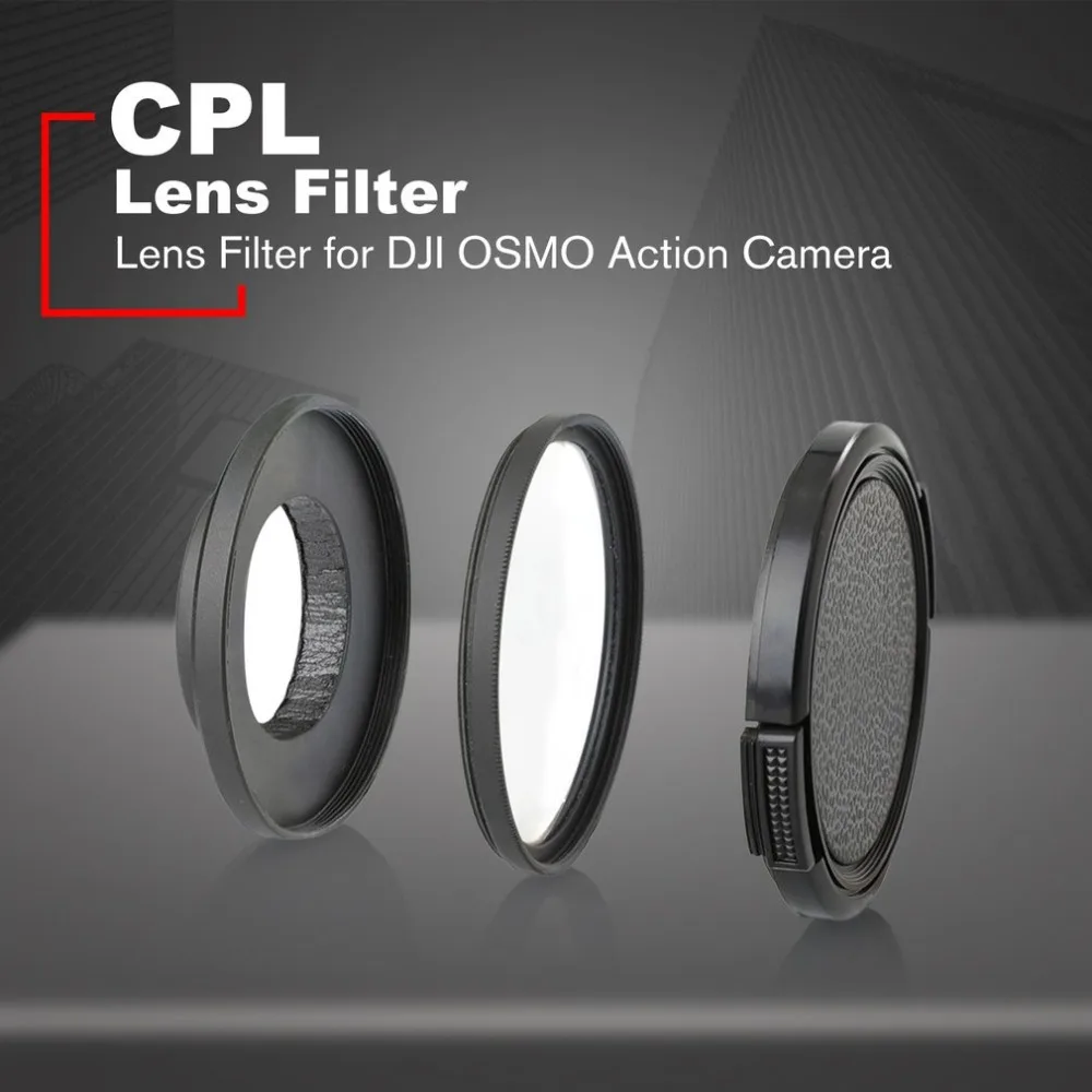 CPL Lens Filter Adapter Ring Lens Cap Protector Set Suitable for DJI OSMO Action Camera Accessories