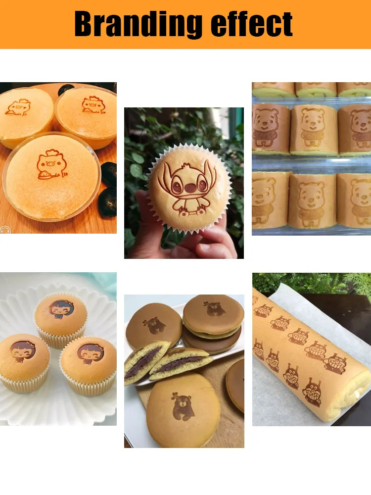 3cm Stamp with handle Fired Baked Food Cakes and Bread Stamps Soldering  Iron Bread Dorayaki Cartoon Copper Mold Home-made Logo