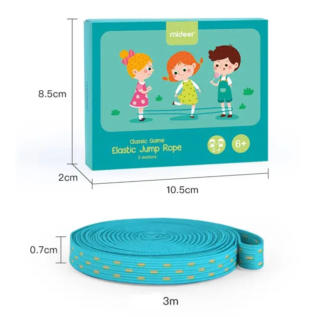 Classic Kids Outdoor Jump Game Elastic Rubber Jump Rope Toys For Children Outside Party Sport Family Cooperation Educati 2