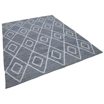 

237x305 Cm Grey Handmade Contemporary Area Rug-8x10 Ft