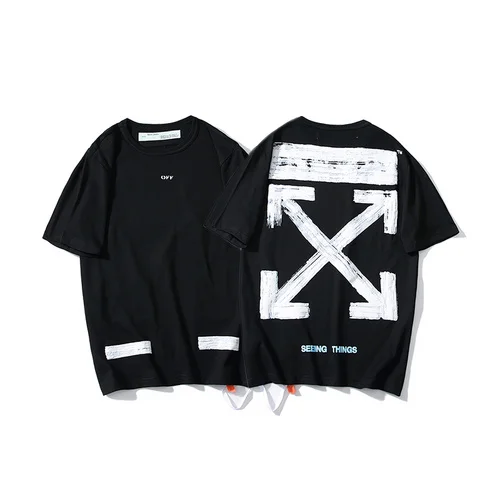 19SS Off-White OW, мужские и женские модели для влюбленных, базовая хлопковая модная футболка с круглым вырезом и короткими рукавами