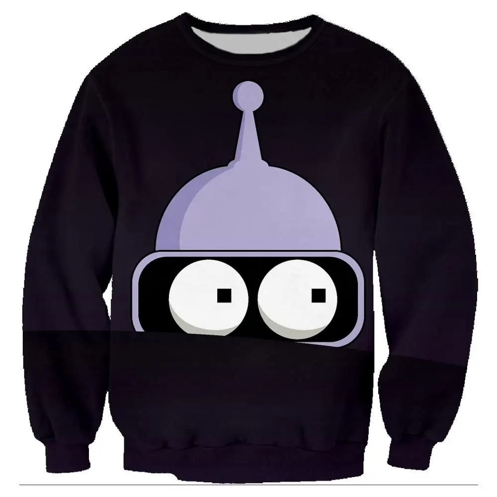 17 Толстовки с 3D принтом с героями мультфильмов Futurama Harajuku, мужские пуловеры, толстовки с длинным рукавом и круглым вырезом, уличная одежда с капюшоном, Sudaderas 5XL - Цвет: 17