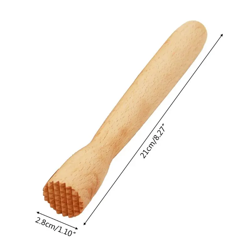 Beechwood Drink Muddler Wooden Masher Crusher Cocktail Damper Tool Ice Hammer P9YB | Дом и сад
