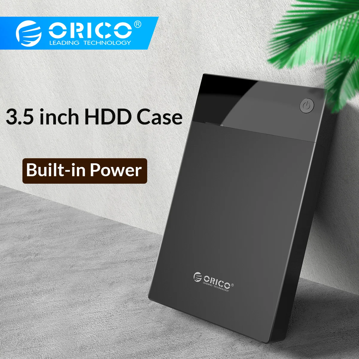 ORICO 3.5Inch HDD Case Bulit-in Power 12V Portable SATA toUSB 3.0 Hard Enclosure