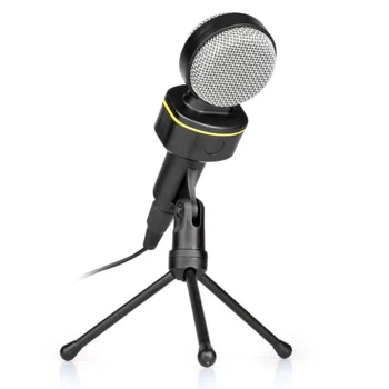 

For Computer PC Phone Desktop Microphone With Mini Stand Tripod Audio Recording