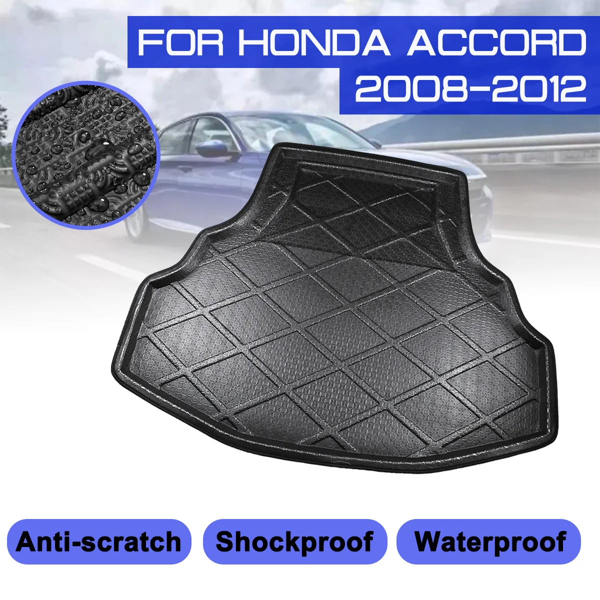 For Honda Accord 2008 2009 2010 2011 2012 Car Rear Trunk Boot Mat
