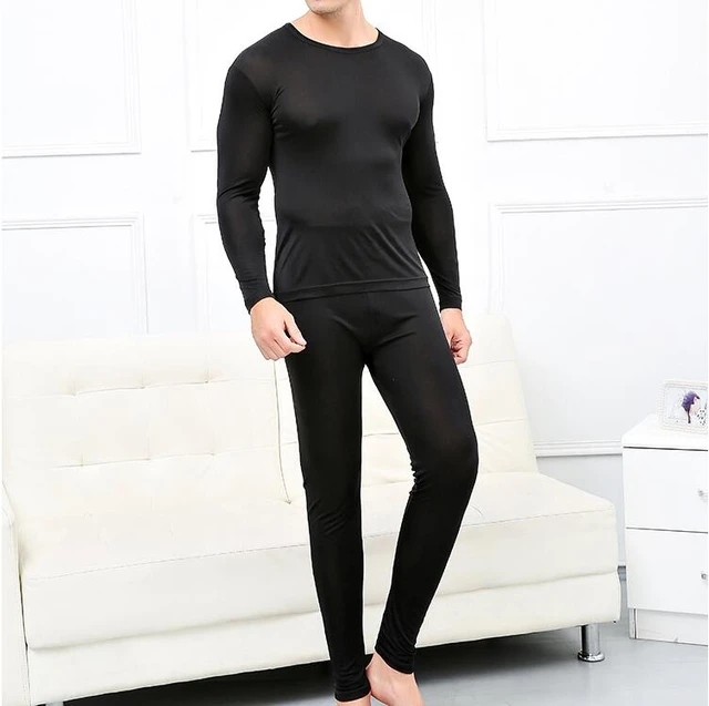 Men's 50% Silk 50% Viscose Base Layer Long Johns Warm Thermal Underwear Set  L XL 2XL TG204 - AliExpress