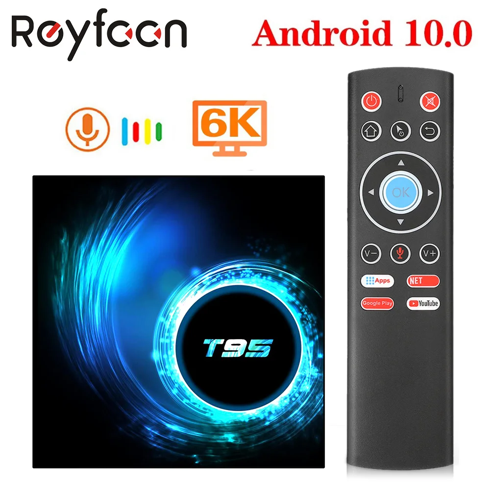 Android 10 0 ТВ приставка T95 4G 64GB Allwinner H616 четырехъядерный 6K H.265 USB2.0 2 4 GHz Wifi Поддержка Google