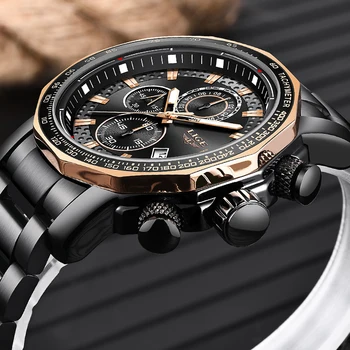 

2020 LIGE Mens Watches Top Brand Luxury Sport Quartz All Steel Male Clock Military Waterproof Chronograph Relogio Masculino+Box