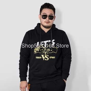 

W1285 Sweater Fat Man Sports With Cap Top Plus Plus Fat Loose Sweater