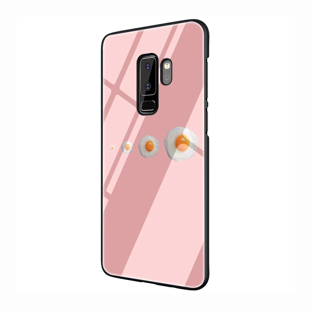 G9 Чехол для телефона EWAU poached egg Cute из закаленного стекла для samsung Galaxy S7 edge S8 9 10 Plus Note 8 9 10 A10 20 30 40 50 60 70 - Цвет: G9