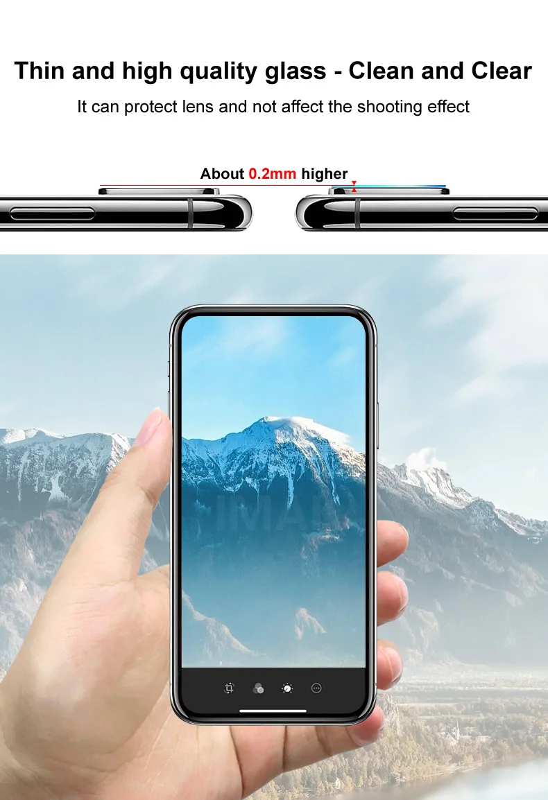 2pcs IMAK Clear Camera Lens Glass Film For ASUS Zenfone6 ZS630KL 5 5Z ZE620KL ZS620KL Max M2 ZB633KL Tempered Glass Film (4)