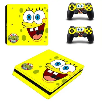 

SpongeBob SquarePants PS4 Slim Stickers Play station 4 Skin Sticker Decals For PlayStation 4 PS4 Slim Console & Controller Skin