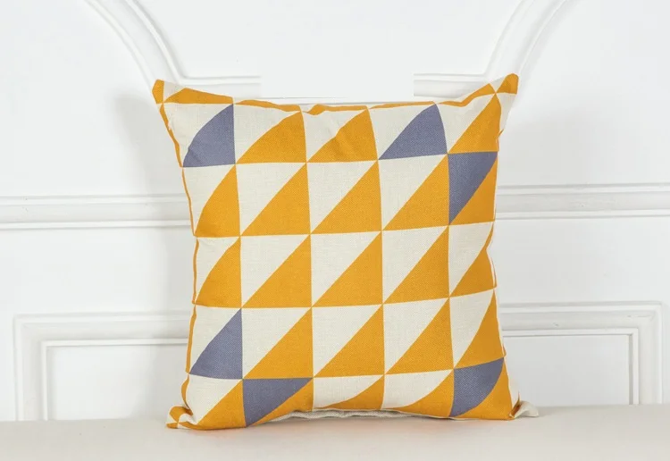 Geometric Cushion Covers Yellow White Gray Wave Pillow Case For Home Chair Sofa Decor Kussenhoes Housse de Coussin Pillowcases