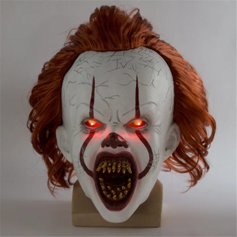 2019 полное лицо Джокер маска пеннивайза Stephen King It Chapter Two 2 ужас Костюмированная