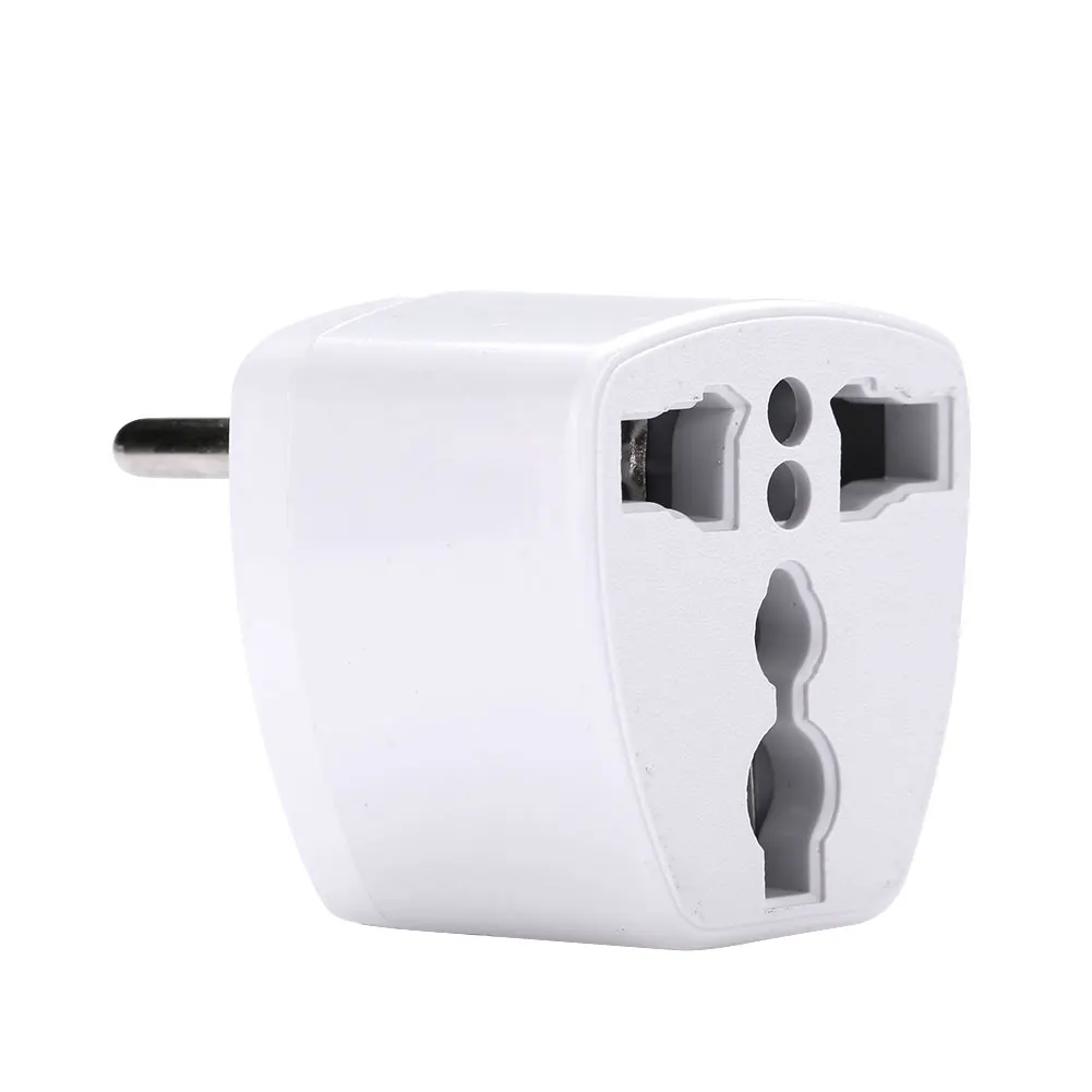 Универсальные штепсельные адаптеры-конвертеры, штепсельная вилка европейского стандарта для путешествий, белые AC110-240V