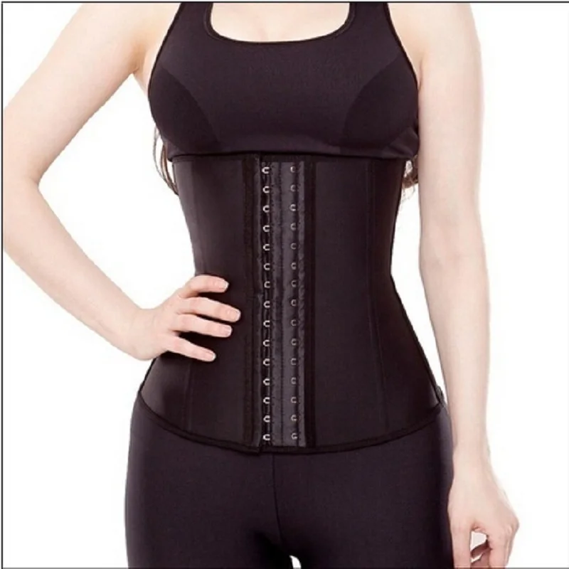 

Women's Latex Underbust Corset Waist Training Cincher 9 Steel Boned Body Shaper Rubber Loss Girdle Slimming Belt Waist 20173