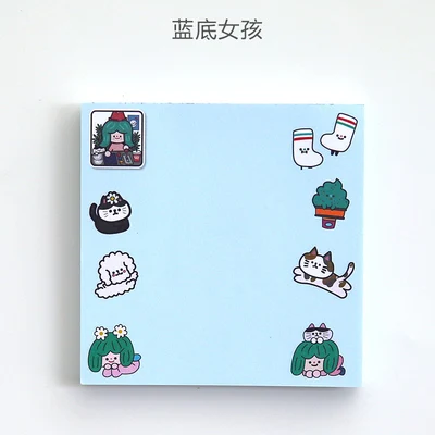 C 80 Sheets Kawaii Cloud Smile Face Series Memo Pad Paper Sticky Notes Cute Notepad Korean Stationery School Supply Kids Gift - Цвет: C