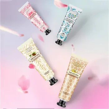 

4pcs/lot Hand Cream Set Anti-Dryness Moisturizing Anti-chapping Smooth Fine Lines Whitening Hand Cream Kit Repair Hand Cream