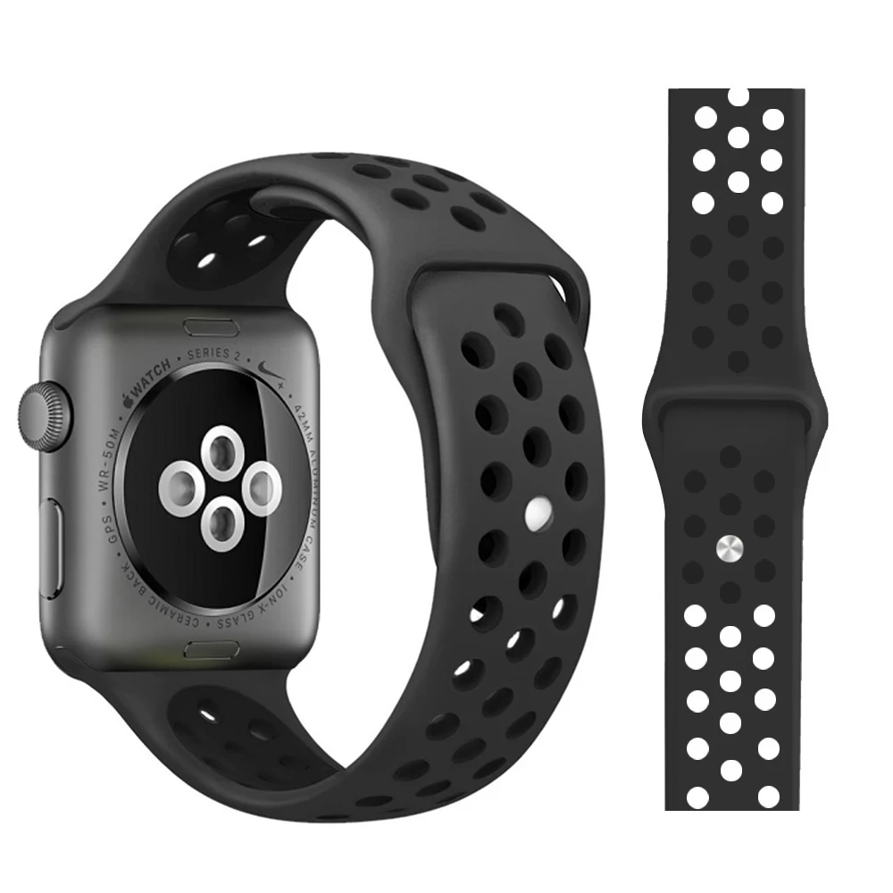 Ремешок для Apple Watch, мягкий силиконовый сменный Браслет серии 5, 4, ремешок для часов 44 мм, 40 мм, iwatch, ремешок серии 1, 2, 3, 38 мм, 42 мм