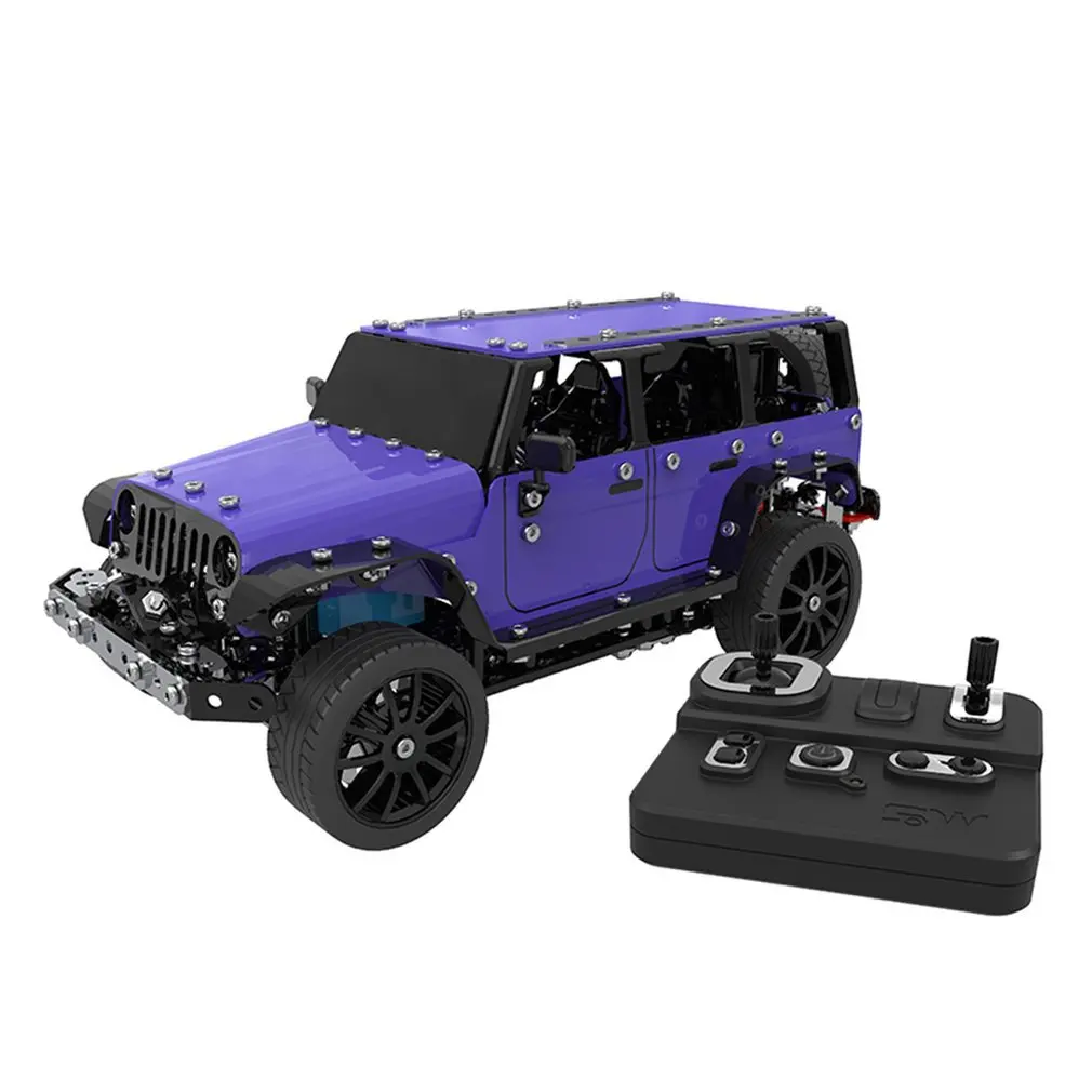 

Steel World 2.4ghz 6 Channels USB Charging Building Block DIY Construction Remote Control Jeep Off-road Toys RC Cars