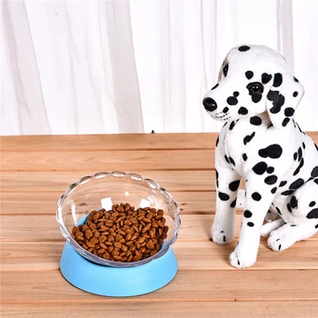 

1Pc Plastic Tilting Pet Bowl Feeder Dog Cat Water Cup Portable Home Travel Dog Cat Drinking Water Food Pot Pet Feeding Supplies