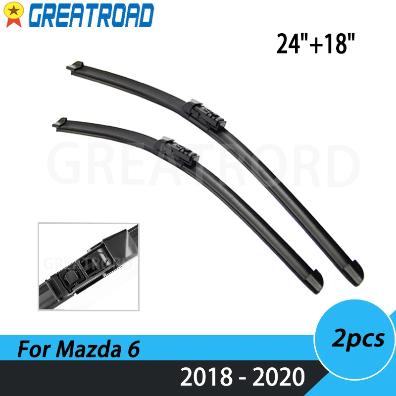 Щетки стеклоочистителя LHD для Mazda 6 Mazda6 2018 2019 2020 лобовое стекло переднее 24 дюйма + 18