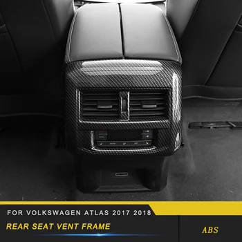 

For Volkswagen VW Atlas 2017-2019 Car Rear Back A/C Air Vent Outlet Cover Trim Frame Sticker Chrome Interior Accessory