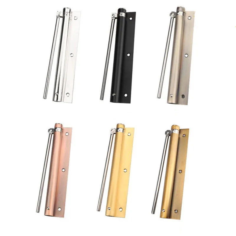 Adjustable Door Automatic Closer Stainless steel Spring Hinge Mounted for Office Hotel kitchen bathroom Wood Door Hardware