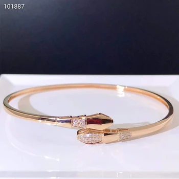 

18K Rose Gold Women Bangles Dragon Classic Stretch Animal Classic Wedding Anniversary Engagement Party Bangles Birthday Gift