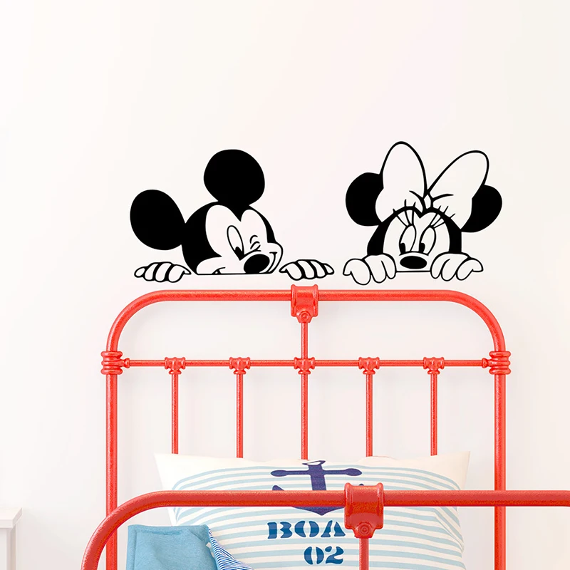 Cartoon Wall Stickers Kids Bedroom Art Decor Cute Mickey Minnie Mouse Baby Nursery Art Vinyl Wall Decals Cartoon Wall Stickers Kids Bedroom Art Decor Cute Mickey Minnie Mouse Baby Nursery Art Vinyl Wall Decals