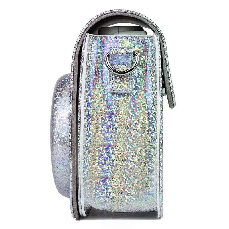 Из искусственной кожи Кристалл Bling камера сумка чехол для Fujifilm Mini8/8+/9