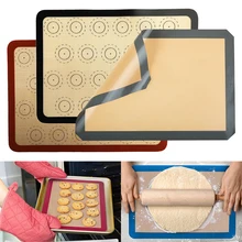 1 шт. высококачественный антипригарный коврик для выпечки Макарон Кондитерские инструменты силиконовый коврик для выпечки коврик для раскатки теста для торта печенья большого размера