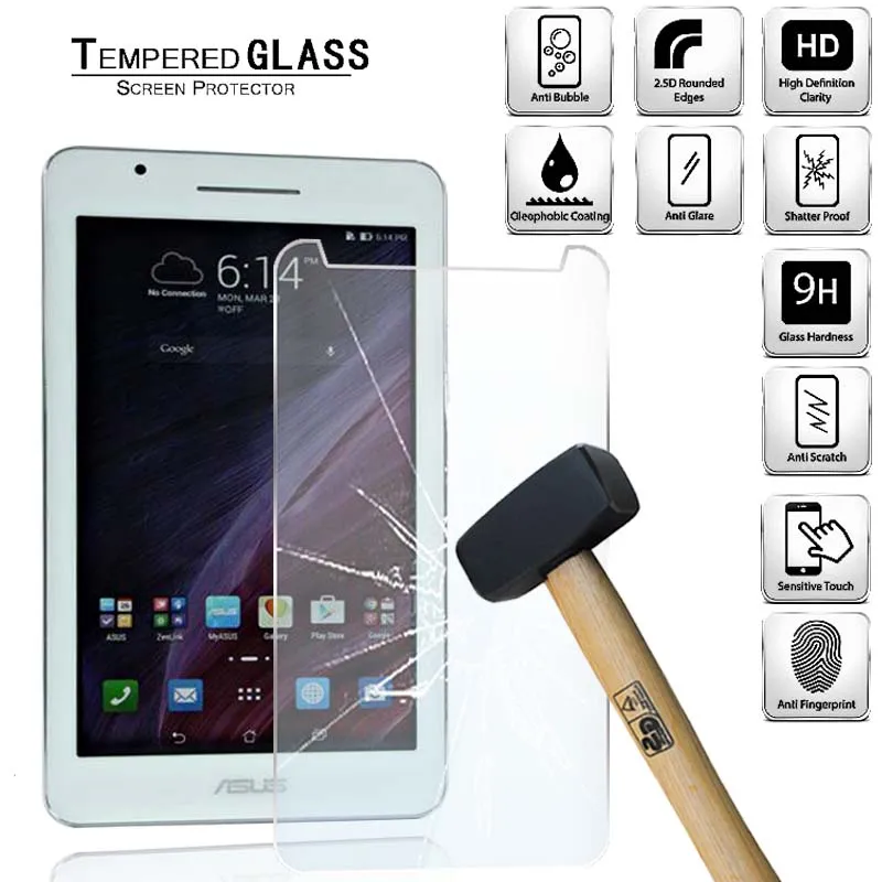 

Tablet Tempered Glass Screen Protector Cover for Asus FonePad 7 FE170CG FE171CG Full Coverage Explosion-Proof Screen