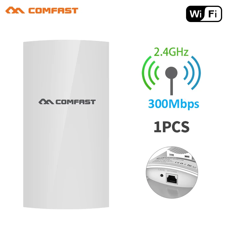 thumbnail image 1 of Amplificador de señal de punto de acceso wifi para exteriores de larga distancia de 1 km y 2,4 G, repetidor de antena wifi CPE de puente inalámbrico de 300 Mbps, 1 of 5