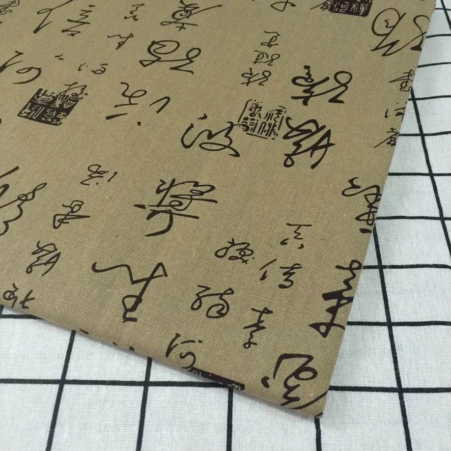 Cotton Linen Fabric DIY Sewing Quilting Linen Cotton Fabric Canvas Material For Patchwork Pillowcase