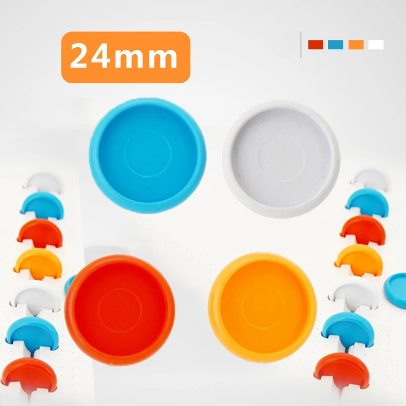 

100PCS Colorful Plastic Buckle Can Hold 50 Inner Page Notepad Binding Ring Buckle Suitable for Mushroom Hole Loose-leaf Notebook
