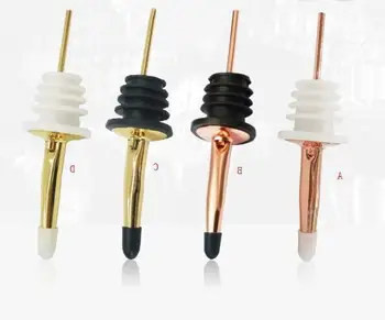 

Stainless Steel Rose Gold Wine Olive Oil Pourer Dispenser Spout Glass Bottle Pourer Red Wine Bottle Stopper Plug Wholesale