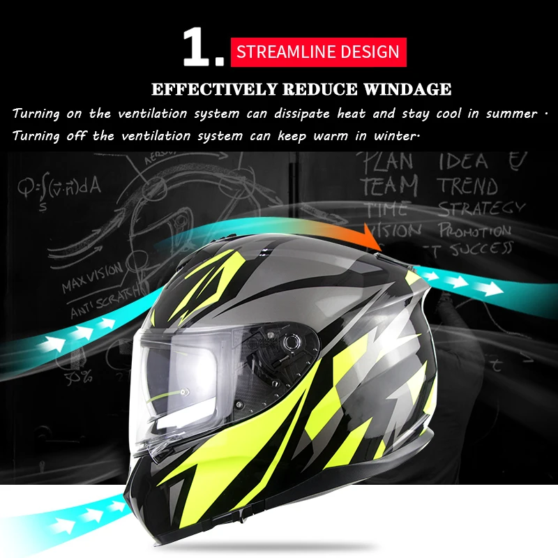 ECE анфас шлем с двойными козырьками черный мотоциклетный шлем мотоциклетный гоночный шлем Capacete Road Moto Casco SOMAN 961