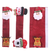 4 шт ручка холодильника крышки Рождественская Микроволновая печь Посудомоечная машина дверная ручка крышки перчатки мешковины холодильник перчатки крышка печи