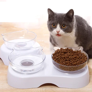 

Double Single Bowl Puppy Adjustable Food Water Feeder Cute Pets Drinking Dish Feeder Pets Supplies Feeding Dishes Cats Bowl