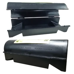Flip Case Mousetrap With Safe Lock Key,Humane Mouse Trap Rat Bait Station Baits Lures Box Indoor Outdoor Rat Poison Box